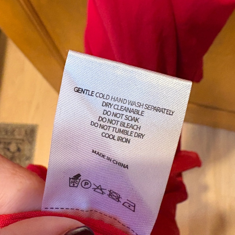 White Fox Boutique Red Halter Maxi Dress with Ruffle Slit - Picture 10 of 14